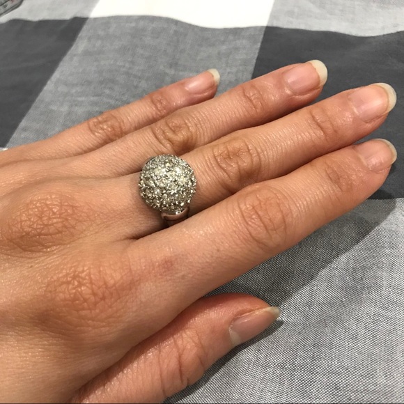 Sparkle Dome 925 Silver ring- Size 5.5 - Picture 3 of 14